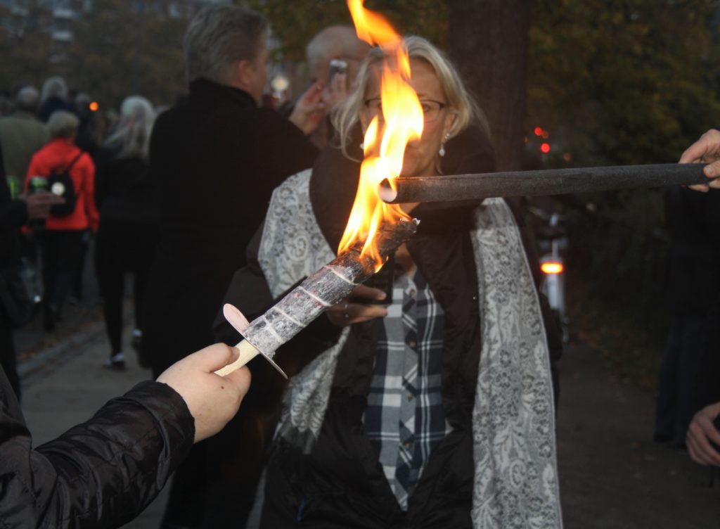 Kim Larsen, mindemarch Christianshavn, torches