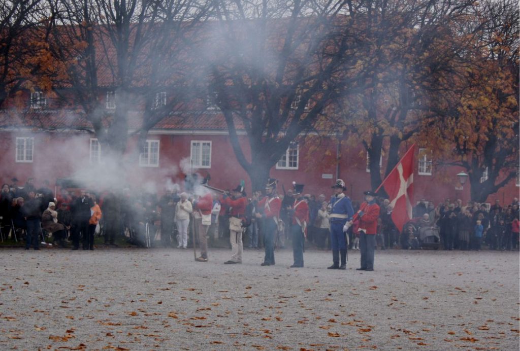 Kastellet 350 years celebration, soldiers, 1807 Danes in war against Brits